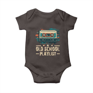 Old School Playlist Baby Onesie Retro Cassette Hip Hop Lover TS09 Dark Chocolate Print Your Wear