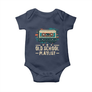 Old School Playlist Baby Onesie Retro Cassette Hip Hop Lover TS09 Navy Print Your Wear