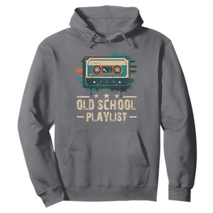 Old School Playlist Hoodie Retro Cassette Hip Hop Lover TS09 Charcoal Print Your Wear