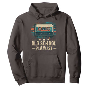 Old School Playlist Hoodie Retro Cassette Hip Hop Lover TS09 Dark Chocolate Print Your Wear