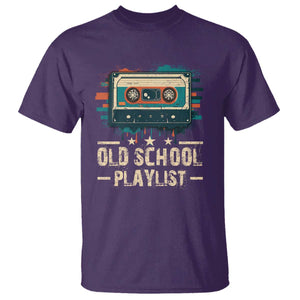 Old School Playlist T Shirt Retro Cassette Hip Hop Lover TS09 Purple Print Your Wear
