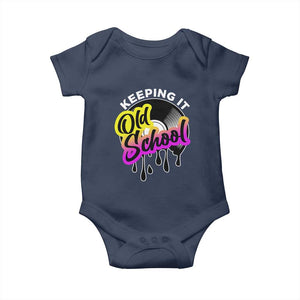 Hip Hop Keeping It Old School Baby Onesie TS09 Navy Print Your Wear