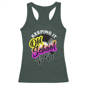 Hip Hop Keeping It Old School Racerback Tank Top TS09 Dark Forest Green Print Your Wear