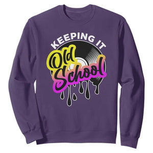 Hip Hop Keeping It Old School Sweatshirt TS09 Purple Print Your Wear