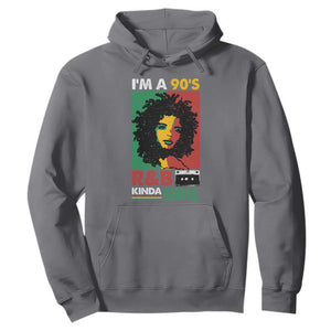 Hip Hop RnB Hoodie I'm A 90's R&B Kinda Girl Retro Cassettle TS09 Charcoal Print Your Wear