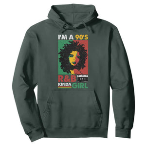 Hip Hop RnB Hoodie I'm A 90's R&B Kinda Girl Retro Cassettle TS09 Dark Forest Green Print Your Wear