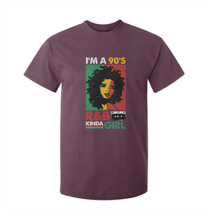 Hip Hop RnB T Shirt For Kid I'm A 90's R&B Kinda Girl Retro Cassettle TS09 Maroon Print Your Wear