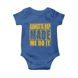 Hip Hop Gangsta Rap Baby Onesie Made Me Do It Rapper TS09 Royal Blue Print Your Wear