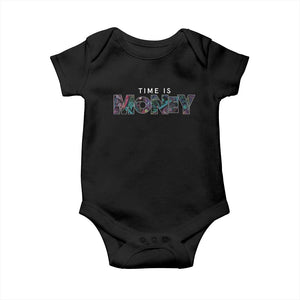 Time Is Money Baby Onesie TS09 Black Print Your Wear