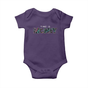 Time Is Money Baby Onesie TS09 Purple Print Your Wear