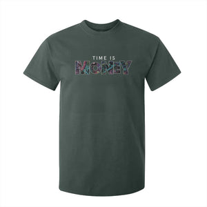 Time Is Money T Shirt For Kid TS09 Dark Forest Green Print Your Wear