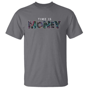 Time Is Money T Shirt TS09 Charcoal Print Your Wear