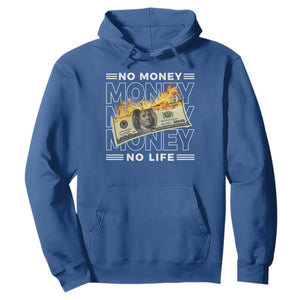No Money No Life Hoodie TS09 Royal Blue Print Your Wear