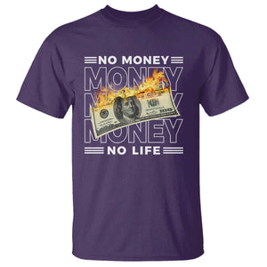 No Money No Life T Shirt TS09 Purple Print Your Wear