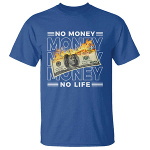 No Money No Life T Shirt TS09 Royal Blue Print Your Wear
