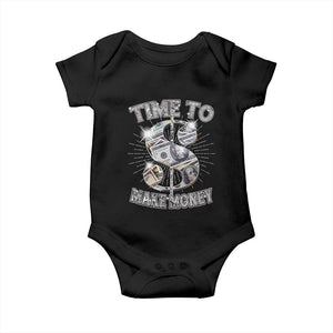 Time To Make Money Baby Onesie TS09 Black Print Your Wear