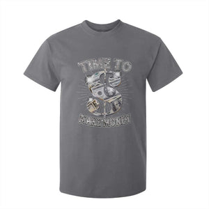 Time To Make Money T Shirt For Kid TS09 Charcoal Print Your Wear