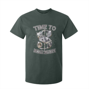 Time To Make Money T Shirt For Kid TS09 Dark Forest Green Print Your Wear
