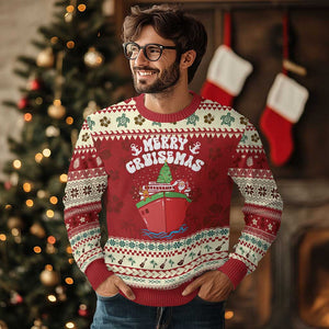 Xmas Cruising Ugly Christmas Sweater Family Christmas Holiday Santa Reindeer Cruise Ship TS09 Hibiscus Print Your Wear