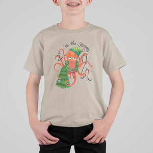 Octopus Tis The Season Christmas Tree T Shirt For Kid TS09 Sand Printyourwear
