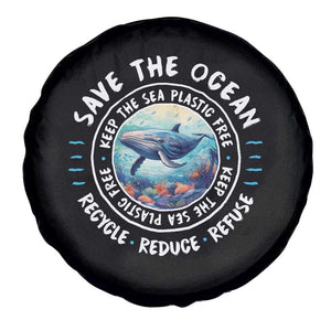 Earth Day Save The Ocean Humpback Whale Spare Tire Cover TS09 Print Your Wear