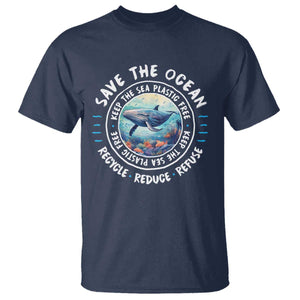 Earth Day Save The Ocean Humpback Whale T Shirt TS09 Navy Print Your Wear