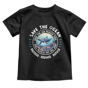 Earth Day Save The Ocean Humpback Whale Toddler T Shirt TS09 Black Print Your Wear