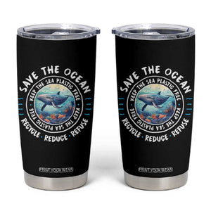 Earth Day Save The Ocean Humpback Whale Tumbler Cup TS09 Black Print Your Wear