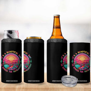Feminist 4 in 1 Can Cooler Tumbler It's A Beautiful Day To Smash The Patriarchy Rainbow TS09 Print Your Wear