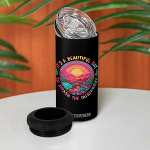 Feminist 4 in 1 Can Cooler Tumbler It's A Beautiful Day To Smash The Patriarchy Rainbow TS09 Print Your Wear