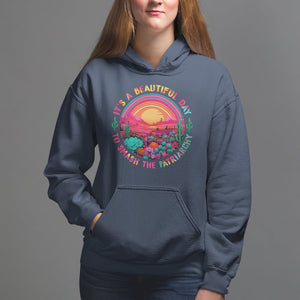 Feminist Hoodie It's A Beautiful Day To Smash The Patriarchy Rainbow TS09 Navy Printyourwear