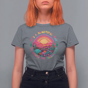 Feminist T Shirt For Women It's A Beautiful Day To Smash The Patriarchy Rainbow TS09 Charcoal Printyourwear