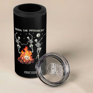 Funny Feminist 4 in 1 Can Cooler Tumbler Burn The Patriarchy Skeleton Dancing TS09 Print Your Wear
