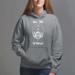 Hex The Patriarchy Feminist Witch Celestial Moon Hoodie TS09 Charcoal Printyourwear
