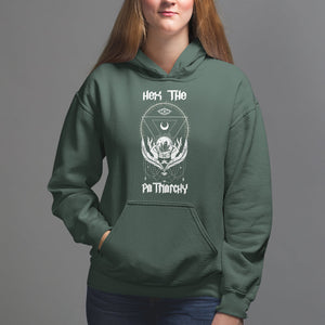 Hex The Patriarchy Feminist Witch Celestial Moon Hoodie TS09 Dark Forest Green Printyourwear
