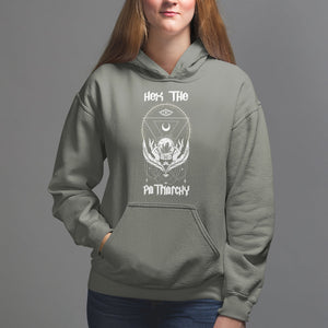 Hex The Patriarchy Feminist Witch Celestial Moon Hoodie TS09 Military Green Printyourwear