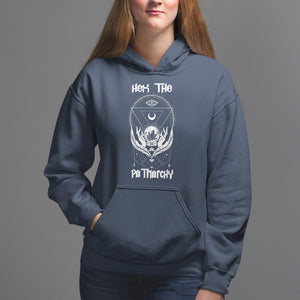 Hex The Patriarchy Feminist Witch Celestial Moon Hoodie TS09 Navy Printyourwear