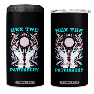 Feminist Witch 4 in 1 Can Cooler Tumbler Hex The Patriarchy Celestial Moon TS09 One Size: 16 oz Black Print Your Wear