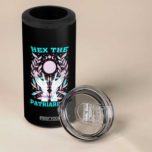 Feminist Witch 4 in 1 Can Cooler Tumbler Hex The Patriarchy Celestial Moon TS09 Print Your Wear
