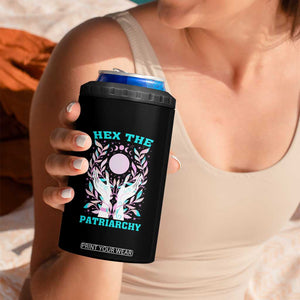 Feminist Witch 4 in 1 Can Cooler Tumbler Hex The Patriarchy Celestial Moon TS09 Print Your Wear