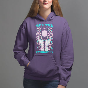 Feminist Witch Hoodie Hex The Patriarchy Celestial Moon TS09 Purple Printyourwear