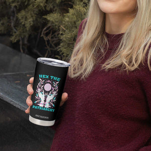 Feminist Witch Tumbler Cup Hex The Patriarchy Celestial Moon TS09 Print Your Wear