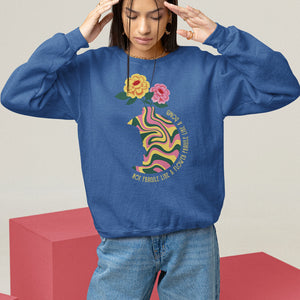 Not Fragile Like A Flower Fragile Like A Bomb Women's Rights RBG Ruth Bader Ginsburg Sweatshirt TS09 Royal Blue Printyourwear