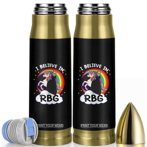 I Believe In RBG Unicorn Feminist Women's Rights Bullet Tumbler TS09 Black Print Your Wear