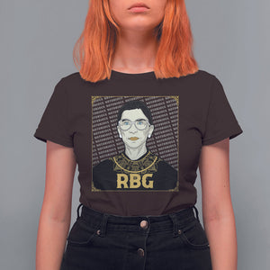 Feminist T Shirt For Women Notorious RBG Ruth Bader Ginsburg Women's Rights TS09 Dark Chocolate Printyourwear