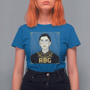 Feminist T Shirt For Women Notorious RBG Ruth Bader Ginsburg Women's Rights TS09 Royal Blue Printyourwear