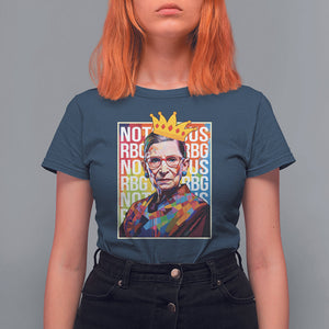 Women's Rights T Shirt For Women Notorious RBG Ruth Bader Ginsburg Feminist TS09 Navy Printyourwear