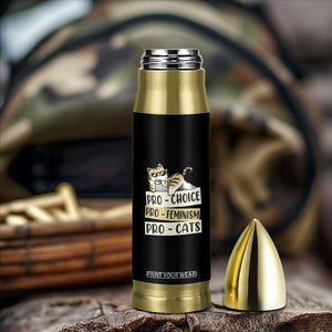 Feminist Bullet Tumbler Pro Choice Pro Feminism Pro Cats Funny Cat Coffee TS09 Print Your Wear