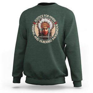 MMIW Sweatshirt Justice For Missing Murdered Indigenous Women Girl TS09 Dark Forest Green Printyourwear