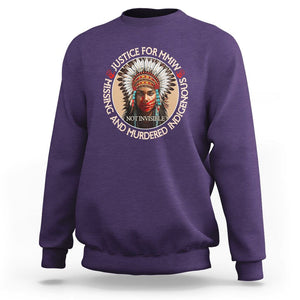 MMIW Sweatshirt Justice For Missing Murdered Indigenous Women Girl TS09 Purple Printyourwear
